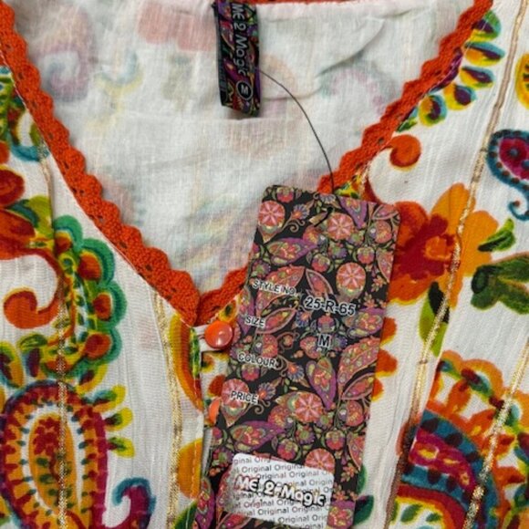 Me 2 Magic Anthropologie Tropical Floral Sleeveless Maxi Dress Size M - Picture 7 of 7